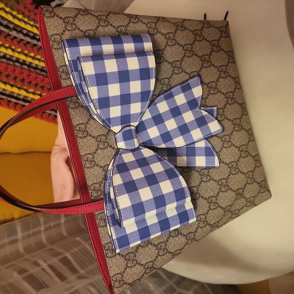 AUTHENTIC GUCCI bow kids tote.